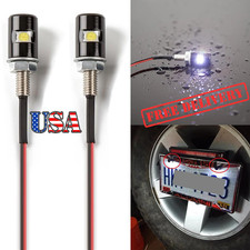 2x License Plate Lighttag Screw Bolt Lamp12v White Led Bulb For Car Motorcycle
