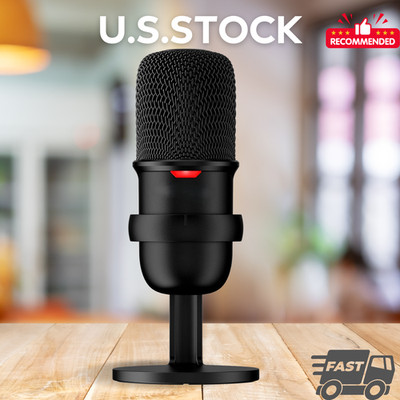 USB Gaming Tap-to-Mute Cardioid Black for Streaming Podcasts