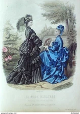 1874 Fashion Illustrated Engraving # 17 (Old Fashion Plate)