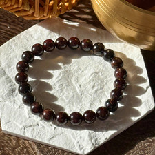 Natural Red Garnet Stone Bracelet 6mm 8mm Stretchy Healing Jewelry