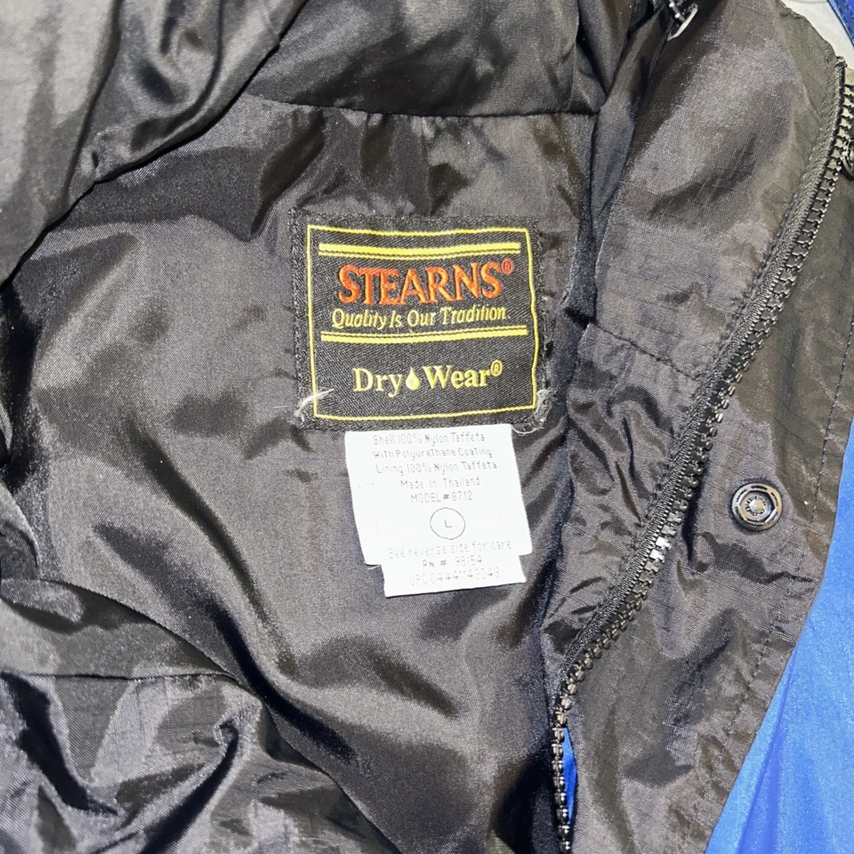 Chaqueta Stearns Dry Wear con Capucha L/S Cremallera Completa a Presión Para Hombre Talla Grande Azul Negro Foto 3 de 4