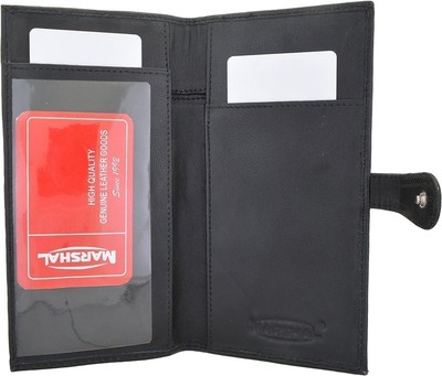 Marshal Genuine Leather Basic Checkbook Holder with Snap Closure (Buffalo...