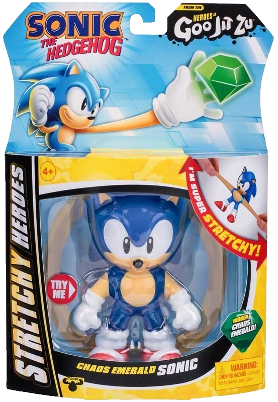 HEROES OF GOO JIT ZU SONIC THE HEDGEHOG CHAOS EMERALD SUPER STRETCHY TOY FIGURE