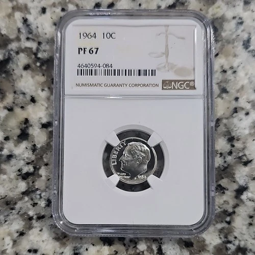 90% SILVER 1964 Roosevelt Dime Proof NGC PF67 Philadelphia Uncirculated 10C