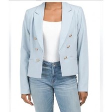 House of Harlow 1960 Double-Breasted Blazer Jacket Light Blue Size XS
