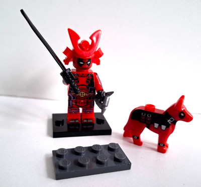Red Dead Pool + Dog Block Figur + Original Lego Stein Aliens Predator Terminator