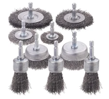 9 Pack Wire Brush for Drill Set, Wire Wheel for Drill 1/4 Inch Hex Shank...