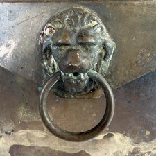 VTG Brass Lion Head Mailbox Wall Mount Ornate...