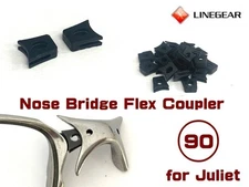 LINEGEAR Nose Bridge Flex Coupler Black for Oakley Juliet 2 pcs [NBFC90-BK]