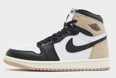 Nike Womens Jordan 1 Retro HI Latte Brown Black Sz 11.5 FD2596 021