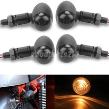 4x Motorcycle Bullet Turn Signal Light Bulb Indicator for Bobber Racer Cafe 10mm