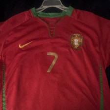 Nike Portugal Soccer Jersey Red/Green Cristiano Ronaldo #7 Euro 2004