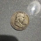 1954 Franklin 50C Half Dollar Denver Silver Circulated Uncertified 0.9 Fineness