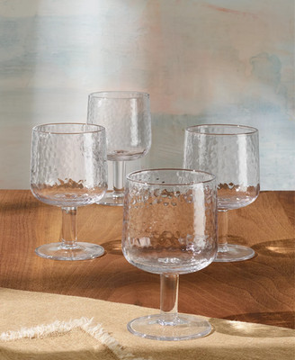 Oake Textured Wine Glasses, Set of 4, Exclusively  Clear