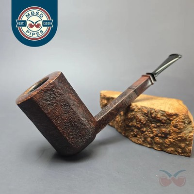 Piero Vitale Sandblasted Panel w/ Cocobolo (2 Star) Handmade Briar Pipe, New