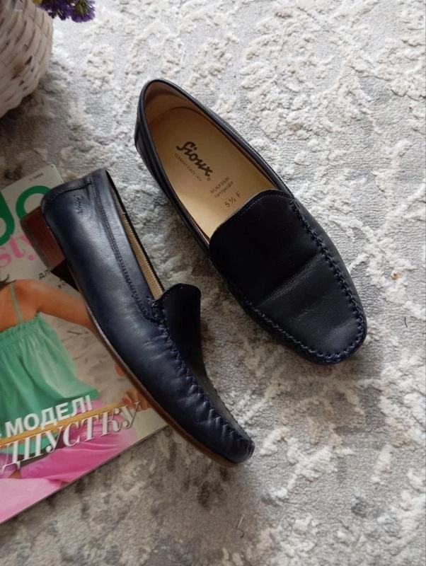 Women Sioux Loafers Navy Leather 38 - Bild 1 von 4
