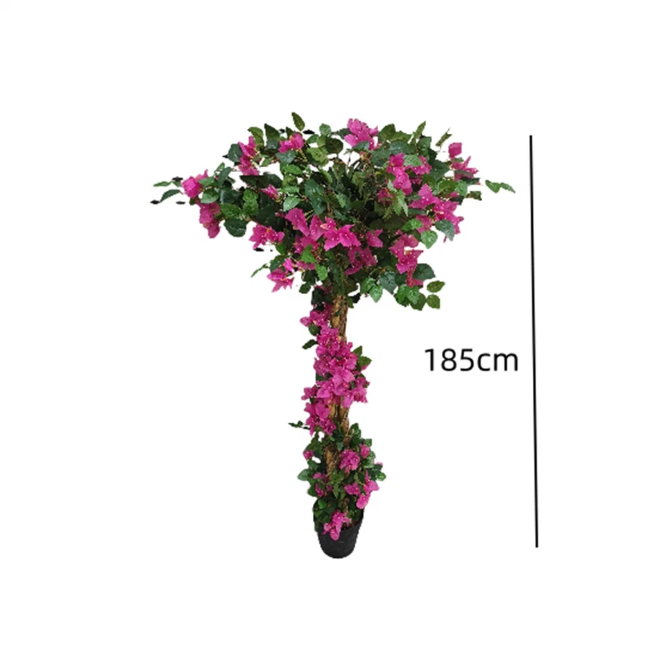 6 Ft Artificial Tree Bougainvillea Flowers for Decor Indoor/Outdoor Home Office - Image 4 of 4