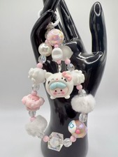 Handmade Kawaii Keychain: Cartoon Pendant  Pom Pom Bag Charm