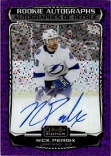 2022-23 O-Pee-Chee Platinum Rookie Autographs Violet Pixels Nick Perbix Rookie