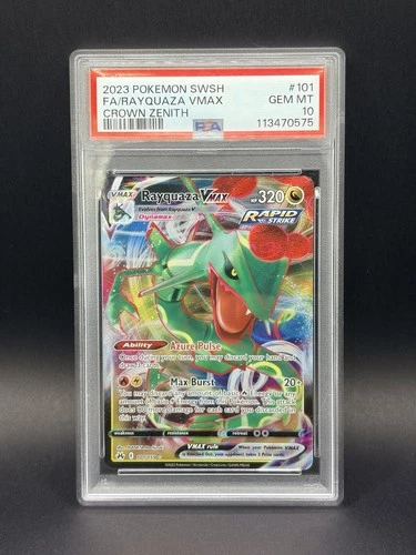 Pokemon TCG Rayquaza VMAX 101/159 Crown Zenith Holo Ultra Rare PSA 10