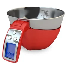 Digital Kitchen Food Scale with Bowl - 11lb, Grams & Ounces - Removable, Dish...
