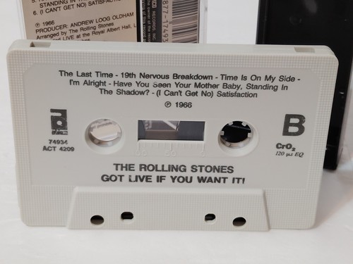 Tested! The Rolling Stones Got Live If You Want It! Cassette Tape 74934 Chrome - Picture 6 of 6