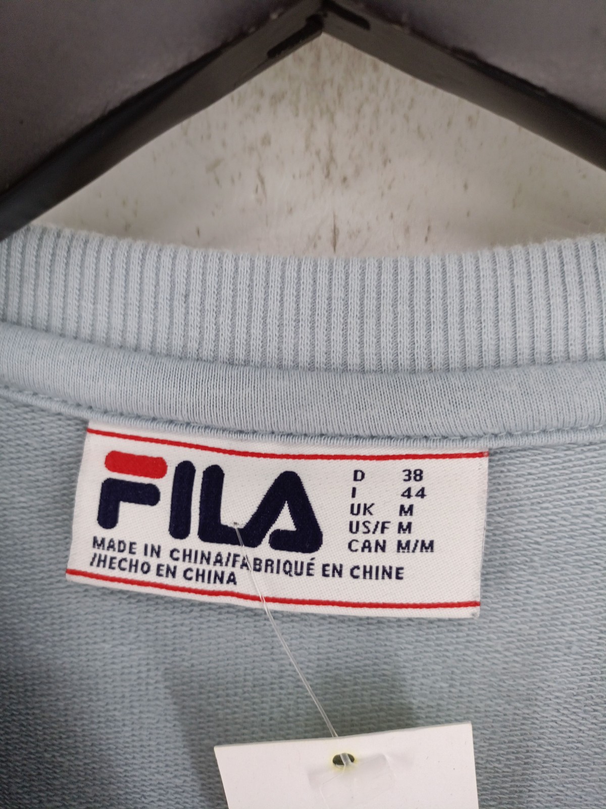 Fila Felpa Uomo con Cappuccio M Blu Cotone con Elastan Pullover