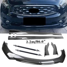 For INFINITI FX35 FX37 FX45 FX50 Carbon Fiber Look Front Bumper Lip Spoiler Body