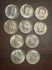 10x 1964 KENNEDY HALF DOLLAR 90% SILVER COINS - Half Roll - Free Shipping