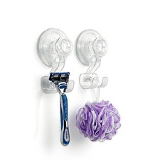 2 Pack Shower Razor Holder with Suction Cup,Clear Waterproof Adhesive Towel H...