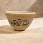 Vintage Pyrex Homestead Mixing Bowl #401 Blue Brown Tan Speckled 1.5 Pint