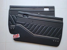 8 Garage Custom Door Panel Set L+R for Datsun 720 / C3 black
