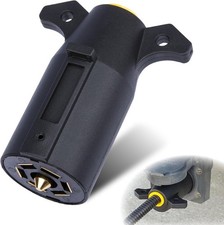 7 Pin Trailer Plug, Waterproof 7 Way Trailer Plug Flat Blade Connector, Heavy Du
