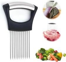 "1Pc Onion Slice Holder Food Slicers Assistant Pin Slicer for Onion Potato Lemon