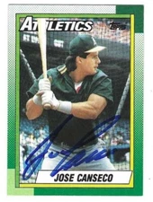 Signed JOSE CANSECO Oakland A's 1990 Topps Card #250 w/Show Ticket