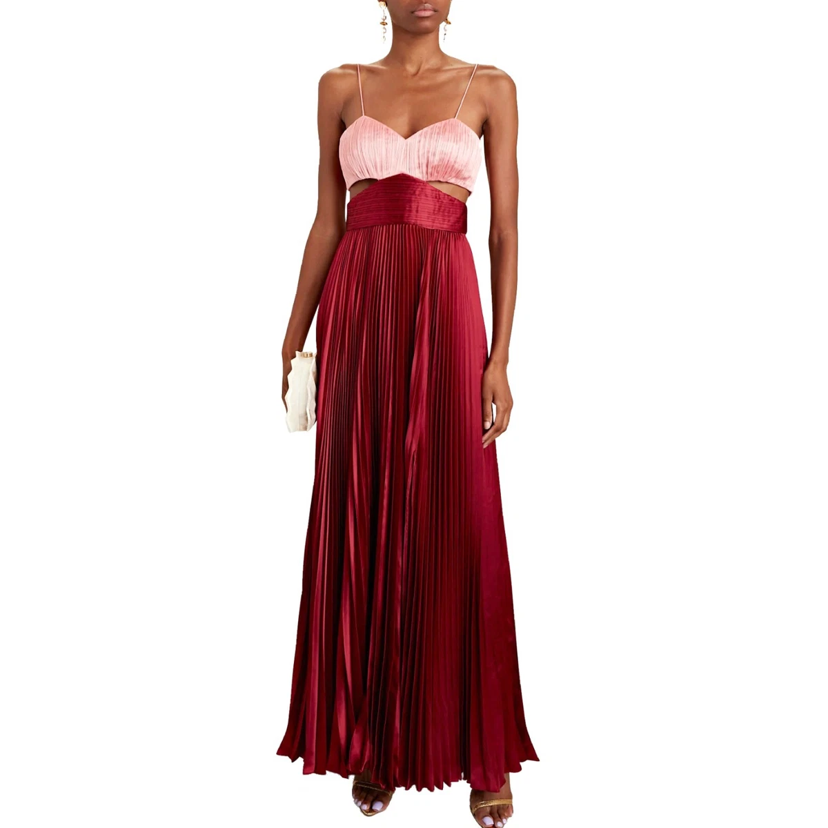 Amur elodie cutout satin cheap gown