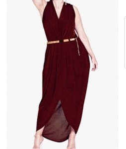 city chic burgundy dress