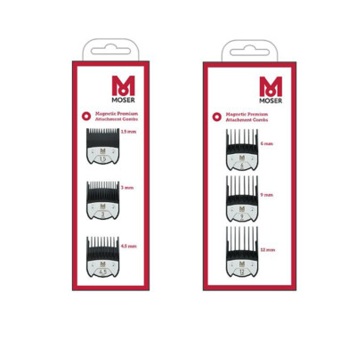 Wahl Haarschneider Aufsteckkamm Moser Set 1 & 2 Magnet Sytem 1,5/3/4,5/6/9/12mm
