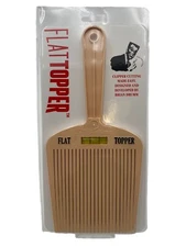 Flat Top Guide Comb With Liquid Bubble Level Flattopper Straight Hair Cut Beige