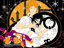 Anime bleach kuchiki rukia kurosaki ichigo vector Custom Gaming Mat Desk