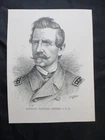 1885 Civil War Print - Confederate Admiral Raphael Semmes, CSS Alabama Warship
