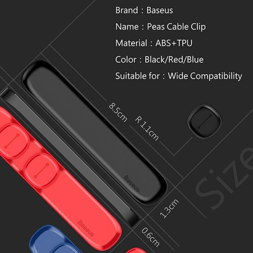 Baseus USB Data Cable Winder Clip Organizer Magnetic Holder Desktop Management - Photo 5/8