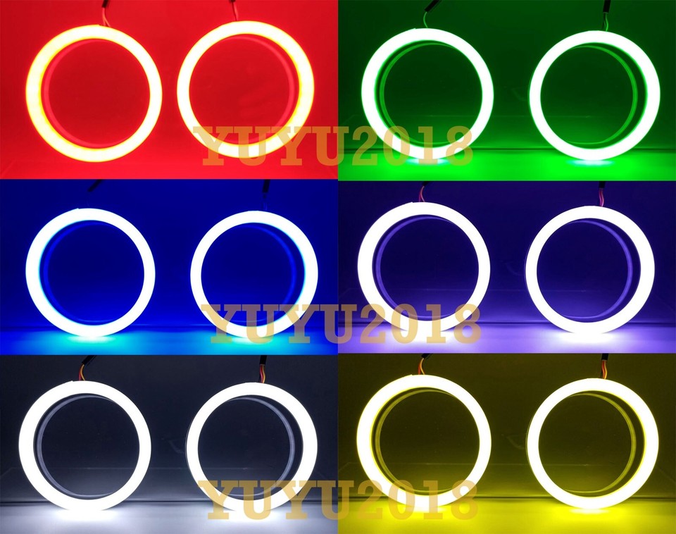 2pcs Dream color halo ring Flow series Chasing RGB LED Turn Signal ...