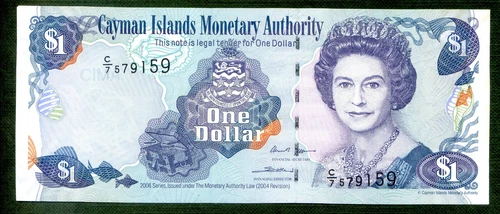 2006 CAYMAN ISLAND, ONE DOLLAR, 1 DOLLAR UNC, SC