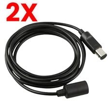 Lot Of 2 6FT Controller Extension Cable For Wii GameCube Controller