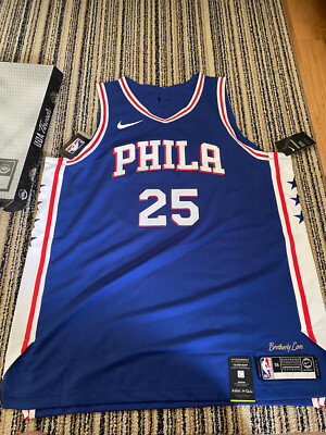 Ben Simmons Autographed Philadelphia 76ers Blue Authentic Nike Jersey