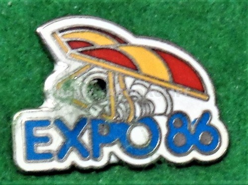 EXPO 86 SPACESUIT ERNIE HANG GLIDER PARA. Vancouver BC 1986 Pin Mint - Picture 4 of 4