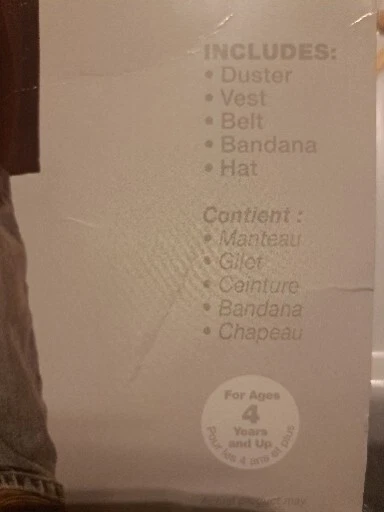 Disfraz Vaquero Renegado Piel Cruda Western Niño Niño Talla 8 NUEVO Foto 4 de 4