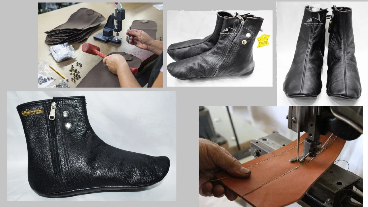 Premium Leather Zipper winter Socks Footwear/High Ankle Khuffs 39-44