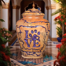 Wooden pet Urn for dogs with Paw Print, custom Dogs pet urn, Personalized Urn